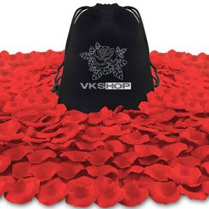 lot 20234 image: VKshop 4500 Pack Red Rose Petals,Artificial Roses Flower Petals for Romantic Night,Valentines Day and Weddings