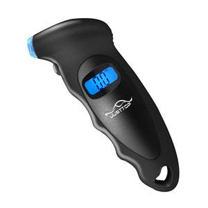 lot 20237 image: JUSTTOP Digital Tire Pressure Gauge, 150PSI 4 Setting for Cars, Trucks and Bicycles, Backlit LCD and Anti-Skid Grip for Easy and Accurate Reading(Black)