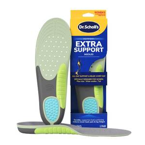 lot 20261 image: Dr. Scholls Extra Support Shoe Insoles for Women, Size 6-11, 1 Pair Designed for Plus-Size and Tall Women, Arch Inserts - Helps Reduce Lower Back Pain and Foot & Leg Fatigue