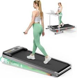 Treaflow 3100W Under Desk Walking Pad with Remote Powers on