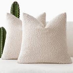 lot 6105 image: Amazon Basics Foindtower White Throw Pillow Covers - Pack of 2 20x20 in
