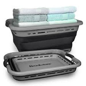 lot 11361 image: Brookstone Collapsible Laundry Basket