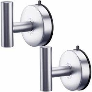 lot 12072 image: Modern Stainless Steel Wall Hooks Set of 2