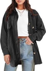 lot 12142 image: Anrabess Black Corduroy Long Sleeve Top Size M