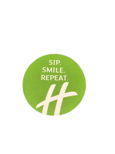 lot 5386032 image: Holiday Inn Sip, Smile, Repeat Drink Coasters - Retail $19