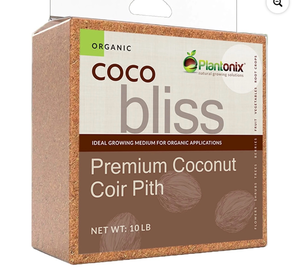 lot 5386044 image: Plantonix Coco Bliss Premium Soil Amendment & Growing Medium Block - 10 lb - Retail $26
