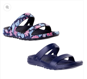 lot 5386058 image: Spenco Fusion Slim 2-Pack Supportive Comfort Womens Sandals - Retail $45
