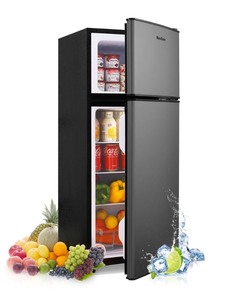 lot 5386114 image: MaxKare 3.6 Cu.ft Mini Fridge with Freezer Small Refrigerator for Dorm, Office, Bar, Dark Gray - Retail $161