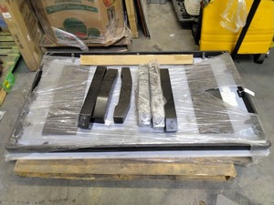 lot 5386120 image: Finley 72 inch White Marble Top Dining Table - Retail $0