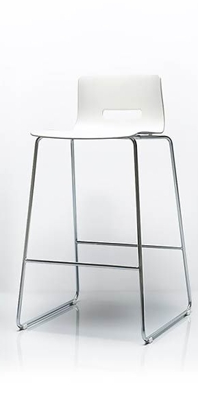 lot 3544125 image: Casper 30 White Low Back Stool - Retail $69