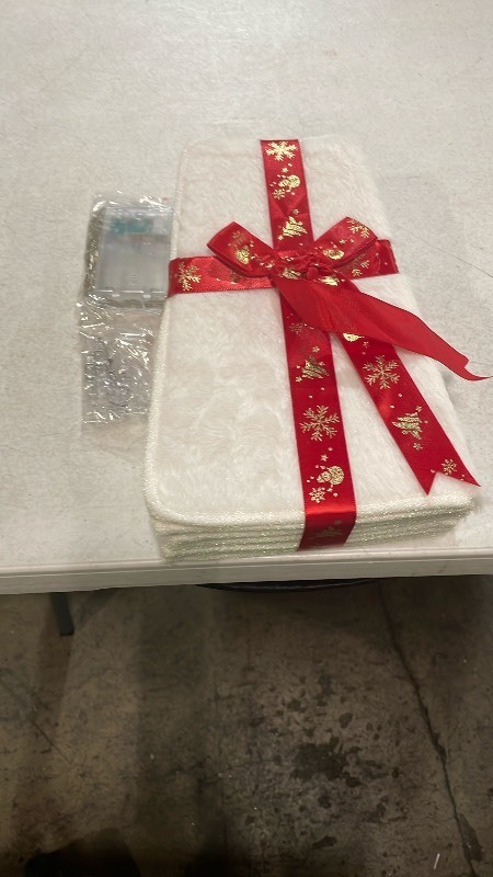 lot 43 image: Holiday Gift Box Set with Decorative tree skirt