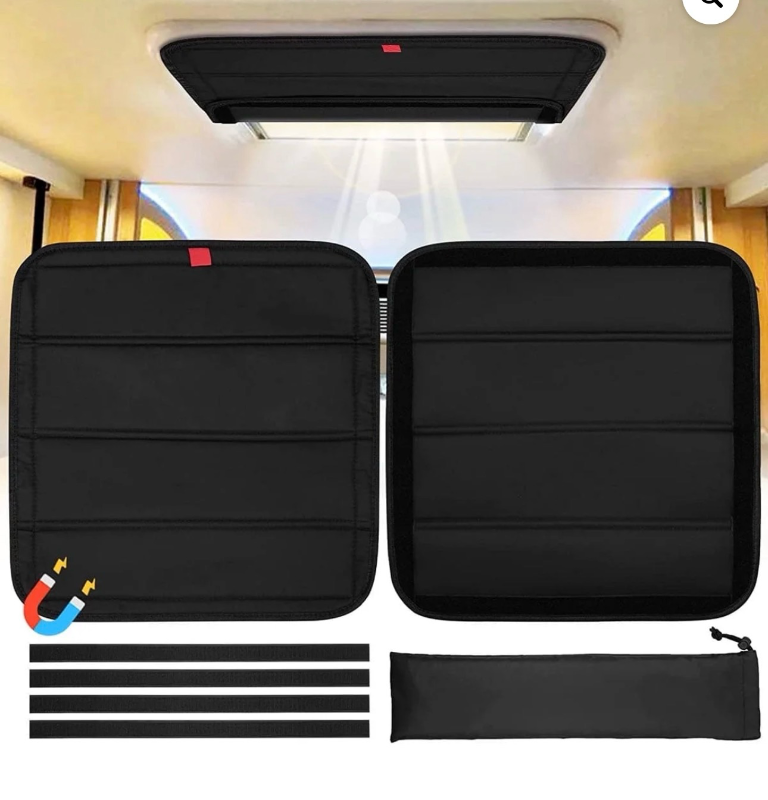 lot 3565027 image: Keyohome Magnetic RV Window Shade Car Window Shades Blackout Cover Shade for Cars 100% Sunshade Material 16.25 x 16.25 inches - Retail $8