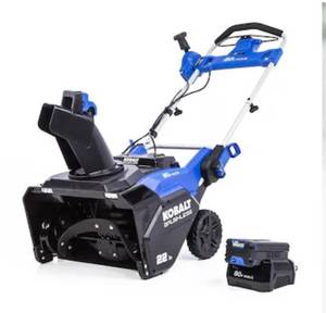 lot 4401 image: Kobalt 80-volt 22-in Single-stage Push Battery Snow Blower 6 Ah