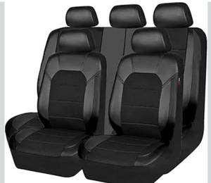 lot 4407 image: CAR PASS Leather and 3D Air Mesh Universal Fit Car Seat Covers, for Sedans,Trucks,Suvs,Airbag Compatible,Zipper Design and Reserved Opening Holes for Headrest(Full Set, Black and Black)