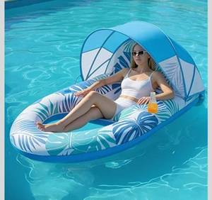 lot 4414 image: 3 Pack Pool Floats for Adults with Canopy,Grand Extra Large Inflatable Chair Lounger Floaties with Adjustable Sun Shade Cover, Drink Holder,Travel Pool Beach Lake Swim Inflatables Water Floating Rafts