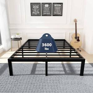 lot 4423 image: 45MinST 3600lbs Heavy Duty Bed Frame,14 Inch Sturdy Steel Slat Mattress Foundation, Metal Reinforced Platform Box Spring Replacement, Easy Assembly with Quick Lock, Twin