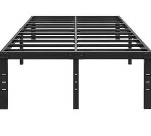 lot 4424 image: ALDRICH 18 Inch Metal Full Size Bed Frame - Black Basic Steel Slats Platform, Easy Assembly Heavy Duty Noise Free Bedframes, No Box Spring Needed