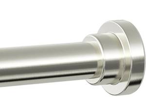 lot 4430 image: Shower Curtain Rod, 1 Diameter Heavy Duty Tension Shower Rod, Non Slip Adjustable No Drill Shower Curtain Rods Spring Tension For Bathroom, Shower Stall, No Rust, Brushed Nickel