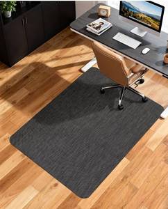 lot 4431 image: Office Chair Mat for Hardwood Floor, 35.4 x 47.2 Non-Slip Desk Computer Chair Mat, PVC Floor Mat for Rolling Chair, Heavy Duty WoodTile Floor Protector Desk Rug for Home Office, Black