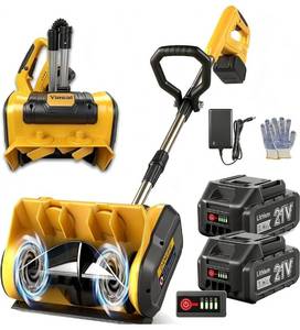 lot 4434 image: Cordless Snow Blower Battery Powered with 2  4.0 Ah 21v Batteries and Charger,12 Electric Snow Shovel Machine for Snow Removal Clearance Step,Driveway,Patios,Walkways
