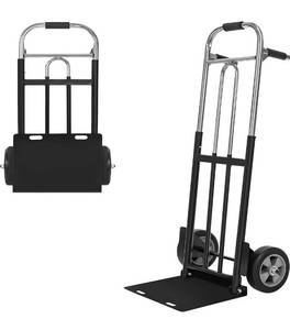 lot 4445 image: Folding Hand Truck Dolly - 600 LB Capacity, Heavy-Duty Wheels and Compact Design for Moving Heavy Loads in Warehouses, Offices, Homes, and Shopping