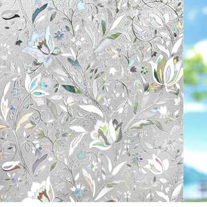 lot 4447 image: Kromapolis Window Film, Window Privacy Film, Window Vinyl Glass Covering, Stained Glass Decorative Film, Window Film Privacy Frosted Static Clings, Non-Adhesive, No-Glue (35.4 x 157.4 inch)
