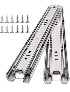 lot 4453 image: TP-LAIE 1 Pair 20 inch Heavy Duty Drawer Slides with Lock, Full Extension Ball Bearing Locking Rails Cabinet Tool Box Runners Tracks Glides(150 Lbs,with M4 Screws)