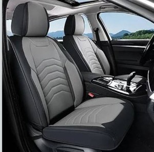 lot 4478 image: Coverado Front Seat Covers, Leather Car Seat Covers Luxury Automotive Seat Covers for Cars, Waterproof Car Seat Protectors Car Seat Cushion Universal Fit for Most Cars Trucks SUV Vehicles, Black&Gray