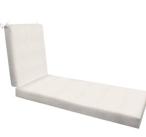 lot 4482 image: Honeycomb Outdoor Heritage Chaise 21.5 x 70, Textured Solid Bone Chaise Lounge Cushion with Removable Cover, for Patio Furniture