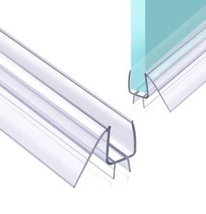 lot 4483 image: POZIA Shower Door Bottom Seal Frameless Glass Shower Door Seal Strip Clear Vinyl Durable Stop Shower Leaks and Create a Water Barrier Ultra Clear (1PACK-12in)