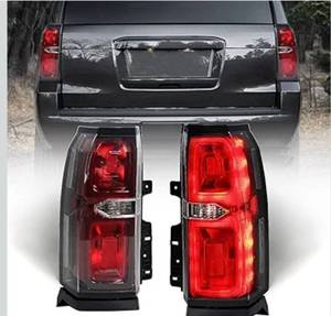 lot 4486 image: FIONE Tail Lights Compatible with Chevrolet Tahoe Suburban 2015-2020 Red Lens with LED Running Lights Rear Tail Light Brake Lamp Assembly Left Driver & Right Passenger side LHRH