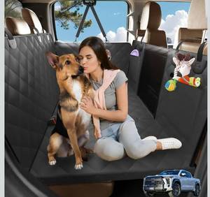 lot 4493 image: Truck Dog Seat Cover Back Seat, Hard Bottom Dog Hammock for Car, Waterproof XL Large Soft Pet Extender Travel Bed Supports 400lbs, Durable Platform Protector Full Size Crew Cab Rear Seat