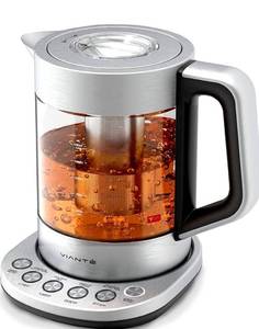 lot 4498 image: Viante Electric Kettle With Infuser. No Plastic In Contact With Water. Hot Tea Maker With Temperature Control And Automatic Shut Off. Tea Kettle With Brewing Programs. 1.5 Liters Capacity