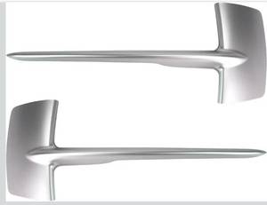 lot 4503 image: Front Bumper Grille Cover Compatible with BMW X5 F15 2014-2018 Lower Bumper Face Bar Grille Trim Left&Right #51117303113 51117303114(Silver)