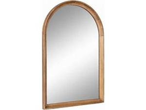 lot 4465 image: Arched Wall Mirror Brown 26x38