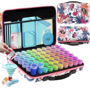 lot 4532 image: ARTDOT 60 Slots Storage Container for Diamond Art Kits for Adults,Portable Bead Storage Boxes for Diamond Painting Accessories and Tools