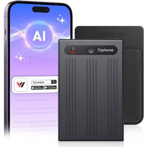 lot 4550 image: AI Voice Recorder, Note Voice Recorder Free Transcribe & Summarize with App Control, Support 152 Languages, 64GB Memory, Audio Recorder for Lectures, Meetings, Calls, Black