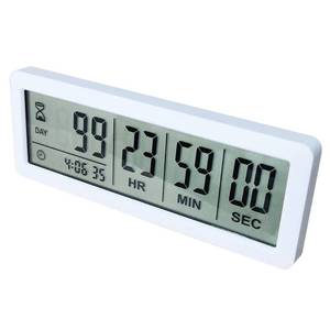lot 4555 image: MOSTRUST Digital Countdown Days Timer - White Upgraded Big 999 Days Count Down Clock with Stand Strong Magnetic Back for Vacation Retirement Wedding Holiday