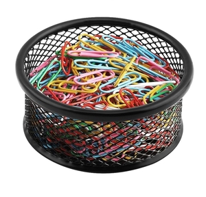 lot 4556 image: Kazheon 4pcs Paper Clip Holder Mesh Paperclip Holders for Desk Paper Clip Dispenser PaperClip Organizer Office(SIZERound)