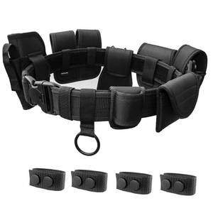 lot 4569 image: ZGJINLONG 10 in 1 Duty Belt Rig police Molded Pouches Kit Tactical Utility Security Guard Belt Modular Law Enforcement Military Equipment Belt 4 pack Belt Keeper