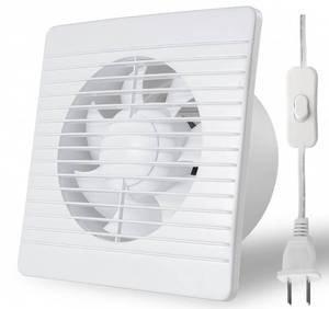 lot 4575 image: Aydomer 6 Inch Exhaust Fan, 26W Wall Mount Small Ventilation Fan With Switch, 139CFM Ventilation Extractor Fan With Anti-backflow Check Valve Ultra Thin For Bathroom Kitchen Garage(White)