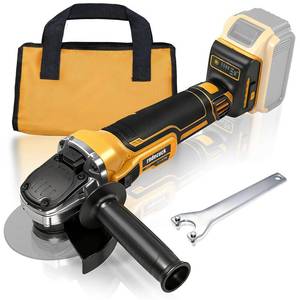 lot 4590 image: rndecuck Brushless Angle Grinder Compatible with Dewalt 20V Max Battery (No Battery), Variable Speed, Cordless 4-12 Power Grinders Tool with Auxiliary Handle Bag for Cutting,Grinding,Polishing
