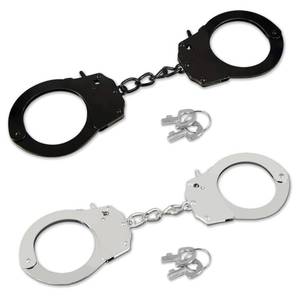 lot 4604 image: HOHAJIU 2 Pcs Toy Handcuffs with Keys, Metal Toy Handcuffs for Kids Police Pretend Play, Cop Costume Accessories