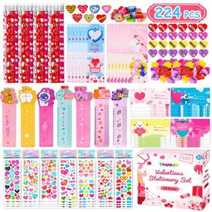 lot 4619 image: Thuodo 28 Pack Valentines Day Stationery Set for Kids Valentines Day Gift Card School Classroom Exchange Gifts Party Favors Supplies