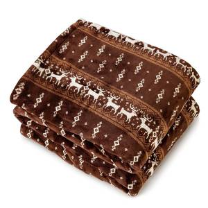 lot 4634 image: Tefici 50x60 Heated Blanket Throw - Soft Flannel Electric Blanket with 3 Heating Levels, 4-Hour Auto Shut-Off, Overheat Protection, ETL Certified, Machine Washable, Moose Pattern for Home Office