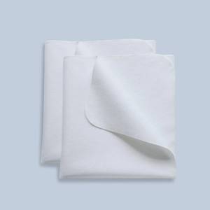 lot 4644 image: 2 Pack Waterproof Crib Pad, 34 x 54, Reusable Incontinence Flannel Crib Protector for Baby, Toddler, Elders and Pets - White
