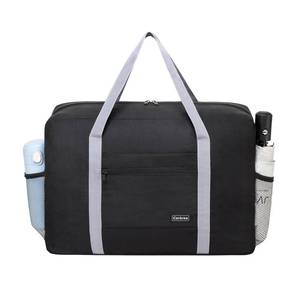lot 4651 image: Carbrea Personal Item Bag for Airlines - Foldable Travel Bag 18x14x8 Small Duffle Bag for Spirit Frontier Weekender Overnight - Black