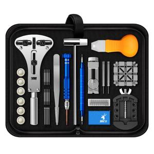 lot 4698 image: JOREST Watch Repair Tool Kit, Battery Replacement, Strap Adjustment, Bracelet Pin Removal, Band Link Remover, Resizing Tool, Wrench Opening Cover, Case Back Opener, Screwdriver, Spring Bar