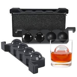 lot 4717 image: TINANA Clear Ice Ball Maker, Crystal Clear Ice Sphere Maker prepare 8 Large Round Ice Balls, 2 Inch Ice Cubes for Cocktail, Whiskey & Bourbon Drinks, Gifts for Men