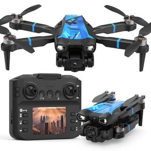 lot 4722 image: Morlyrctooy M18LCD Drone with 4K Camera for Adults Drone with Screen on Controller Brushless Motor Optical Flow Positioning Headless Mode One Key TakeoffLanding RC Quadcopter for Beginners Adults Gifts